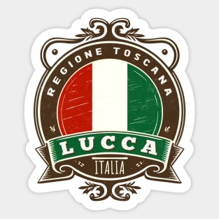 Lucca, Italia --- Retro Style Design Sticker